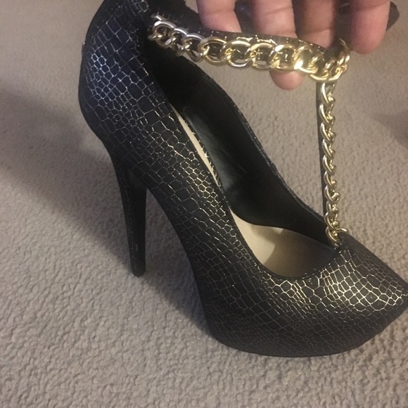 Scene platform high heel snake skin pumps - Picture 5 of 5